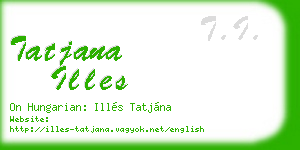 tatjana illes business card