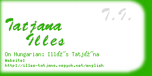 tatjana illes business card